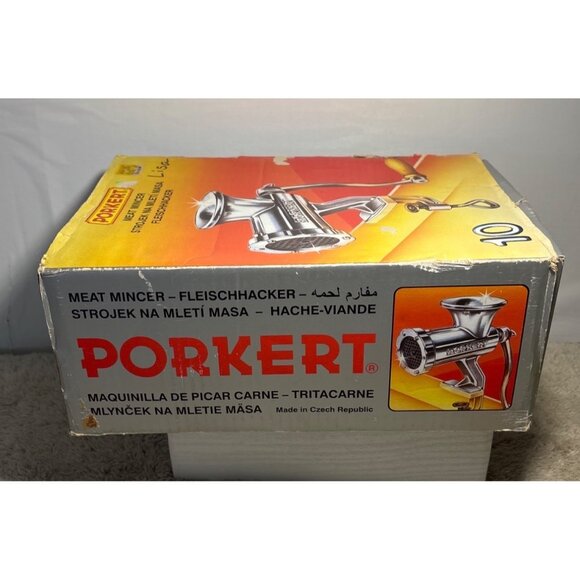 Porkert Meat Grinder #10 Manual Heavy Duty Steel Complete Czech Republic Like Ne - Picture 2 of 16